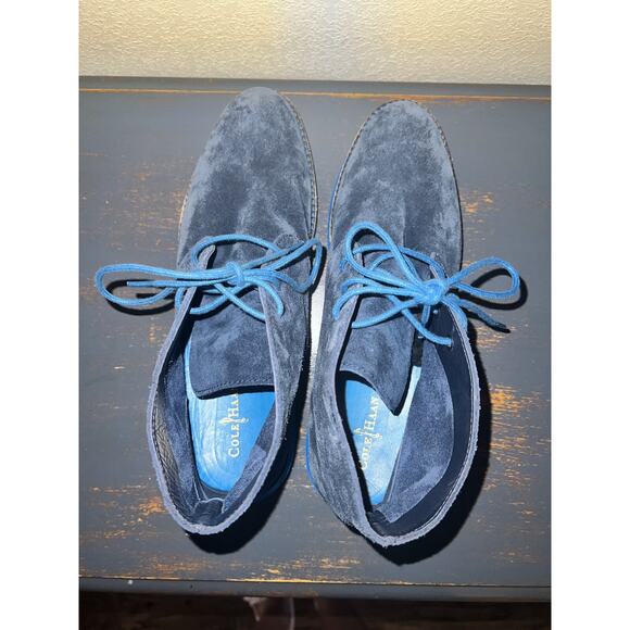 Cole Haan Lunargrand Chukka Boot Blue Suede Womens 8. - Picture 4 of 4